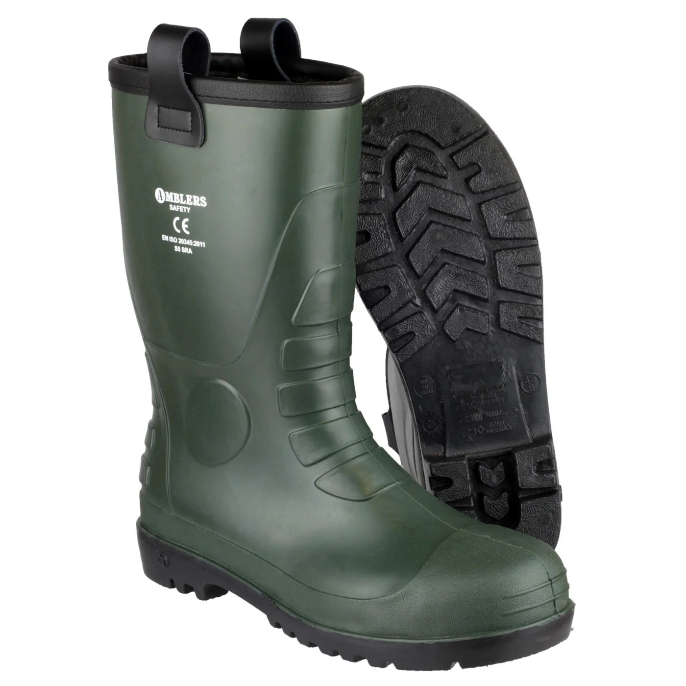 Amblers Safety FS97 PVC Rigger Safety Boot S5 Green - Image 3
