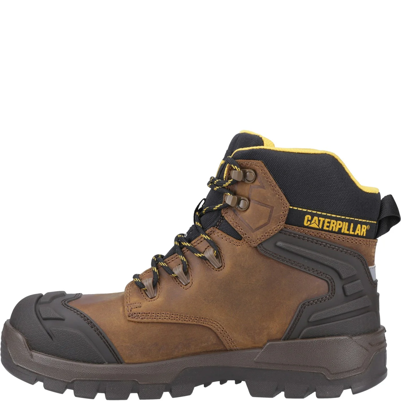 Caterpillar STRIVER XL 6" Safety Boot S7 Dark Beige/Black/Yellow - Image 4