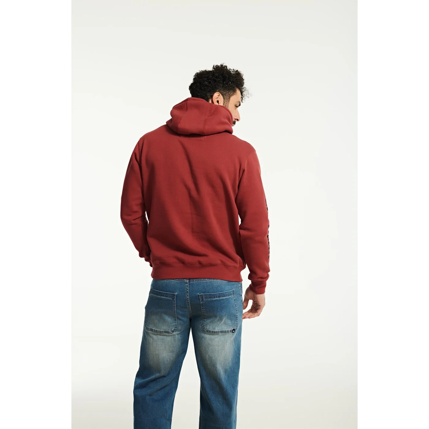 Caterpillar Trademark Banner Hooded Sweatshirt  Brick - Image 2