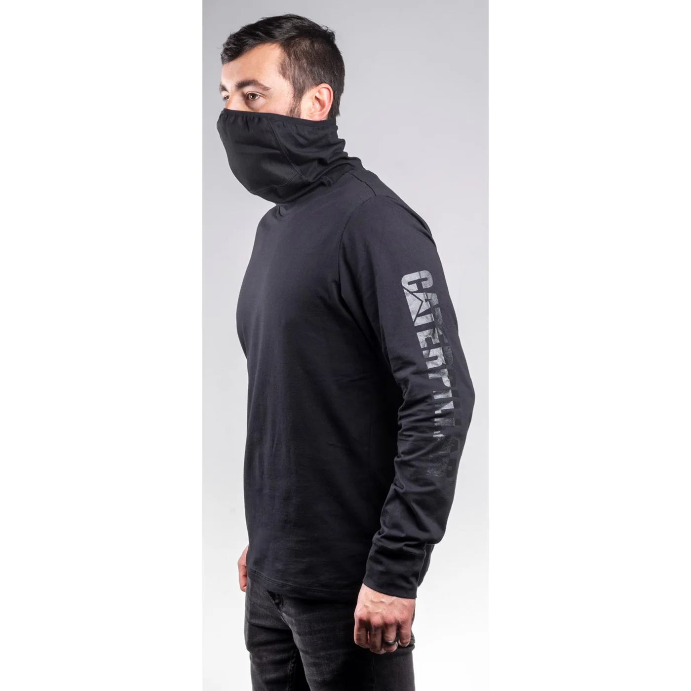 Caterpillar Viraloff Long Sleeve Gaiter Tee Black - Image 3