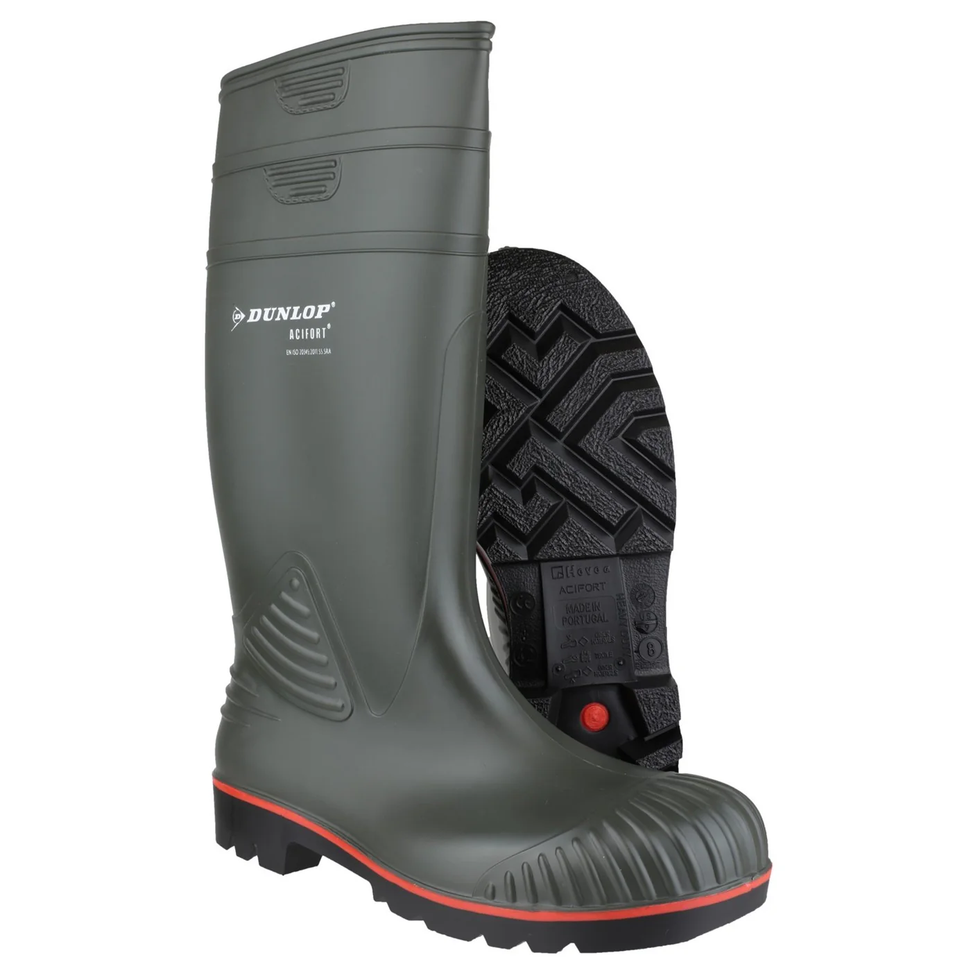 Dunlop Acifort Heavy Duty Full Safety Wellington S5 Green - Image 3