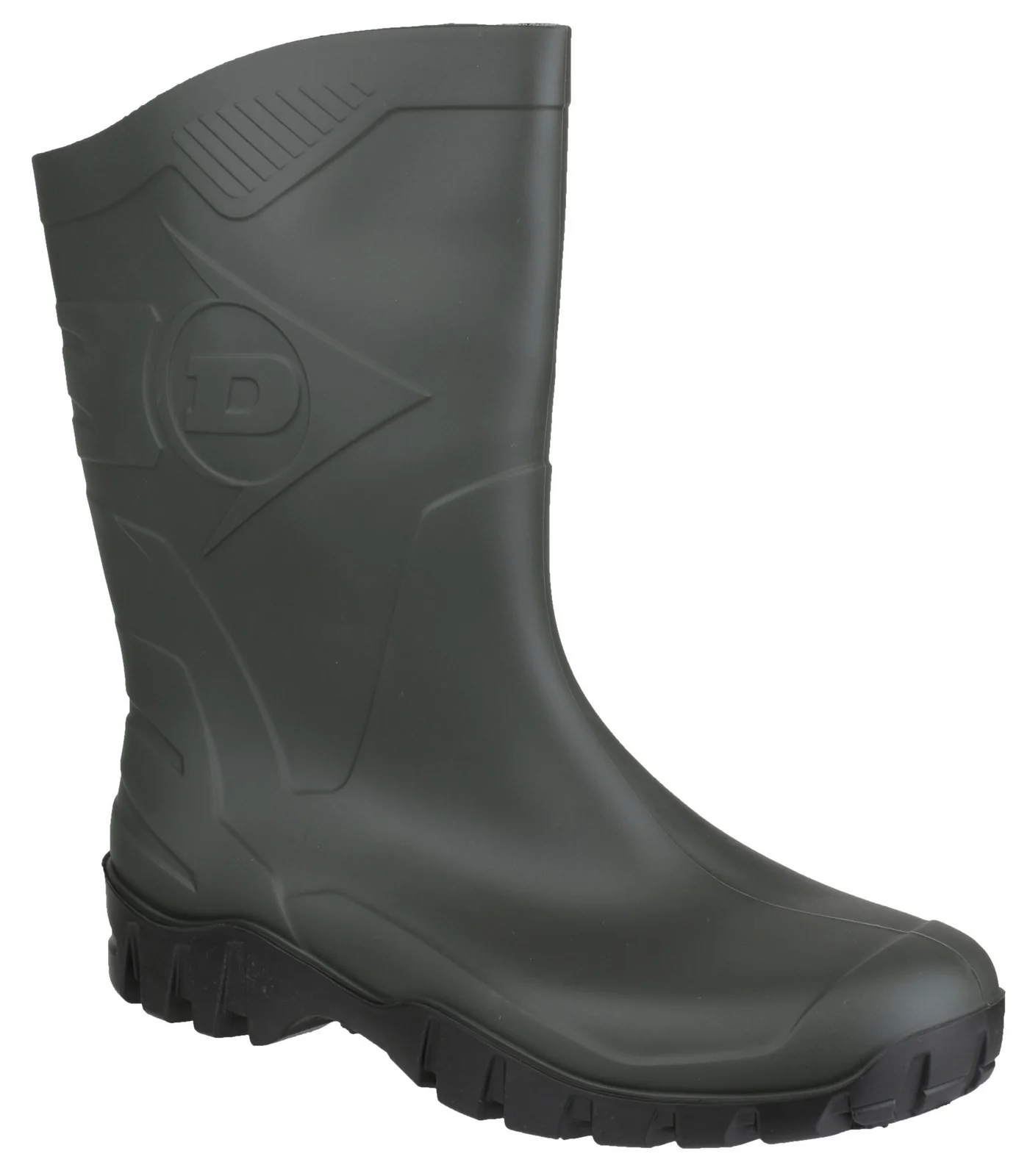 Dunlop Dee Calf Length Wellington Dark Green