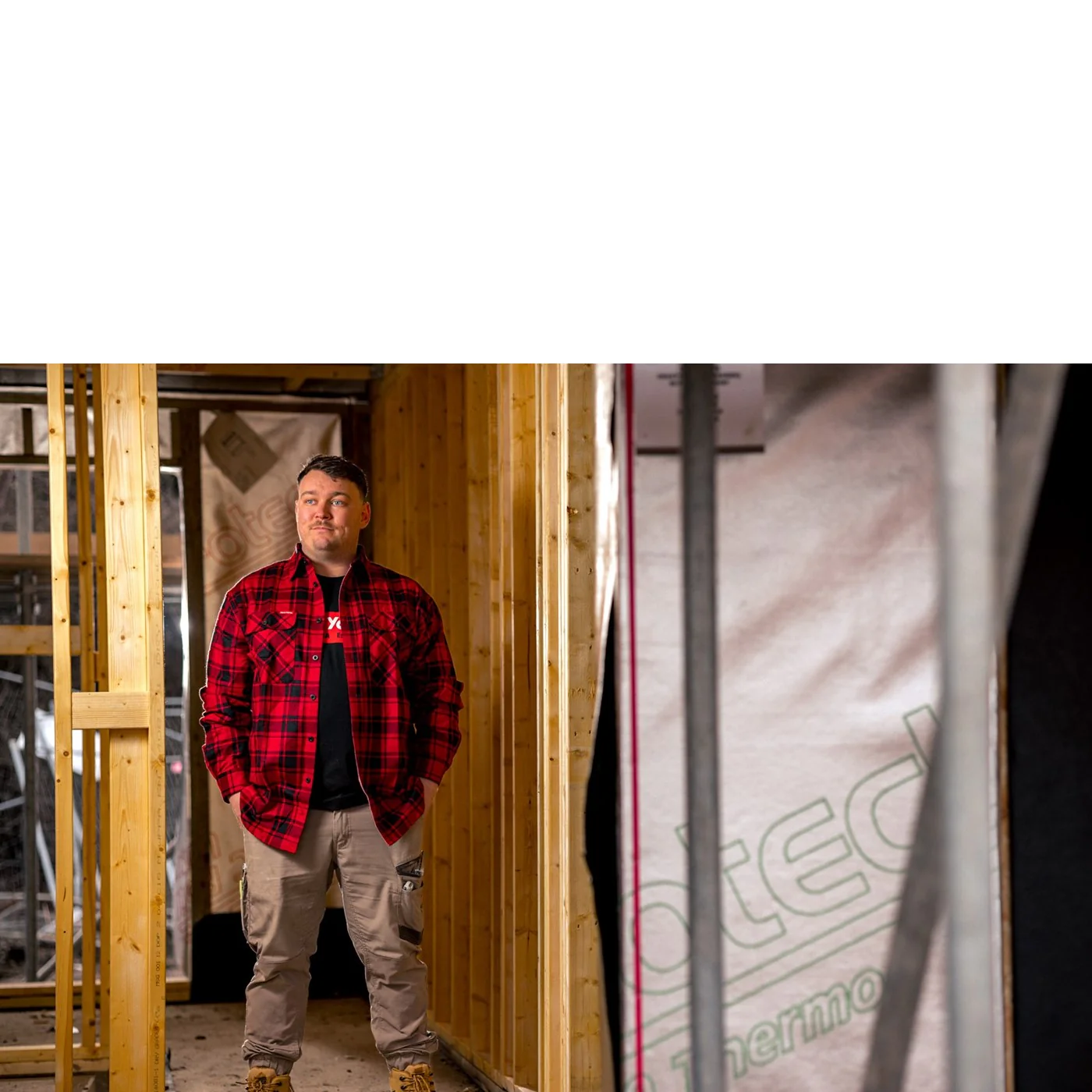 Hard Yakka Core Flannel Shirt  Red - Image 3
