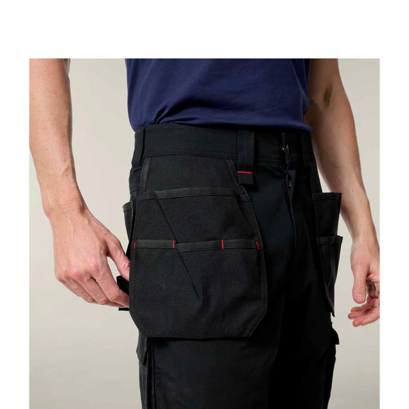 Hard Yakka Raptor Active Holster Pocket Shorts  Black - Image 3