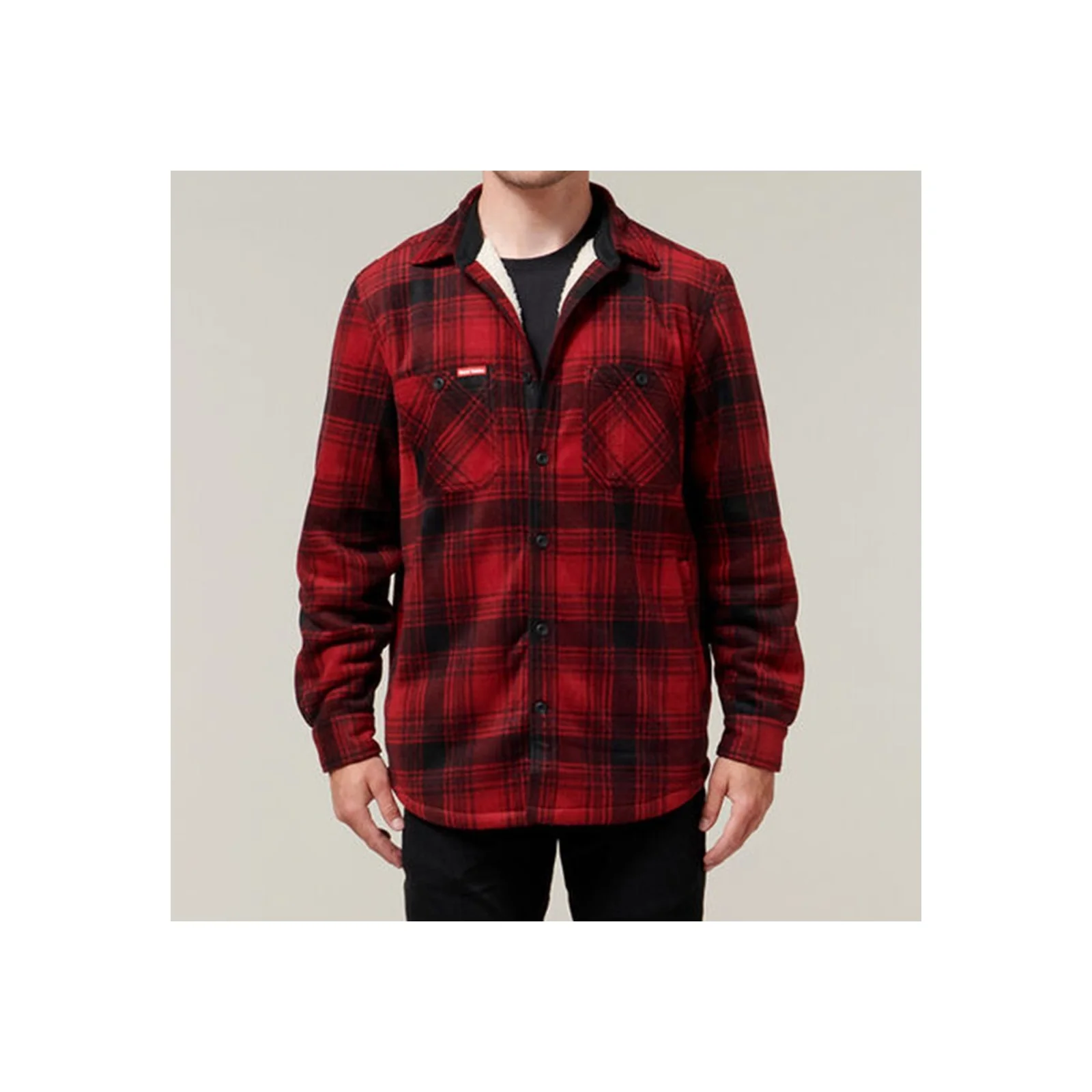 Hard Yakka Sherpa Jacket Red - Image 3