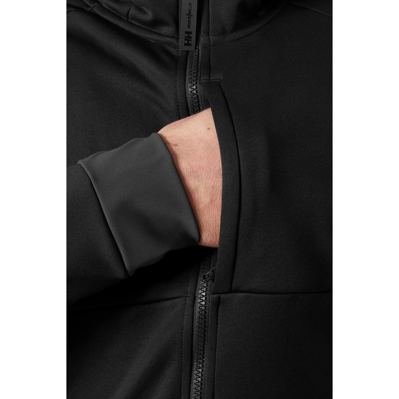 Helly Hansen Workwear Tech Hooded Midlayer Black - Image 6