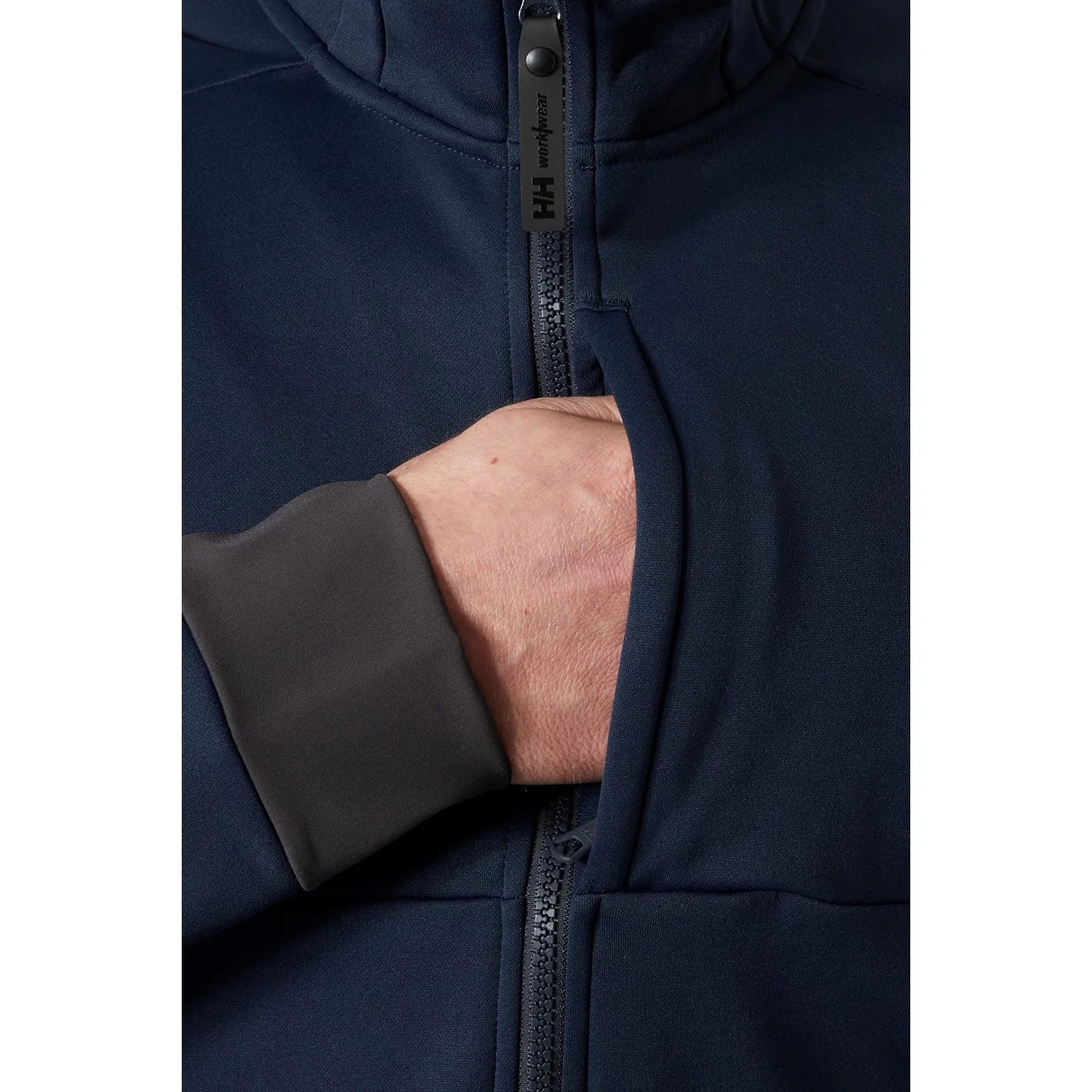 Helly Hansen Workwear Tech Hooded Midlayer Navy - Image 6