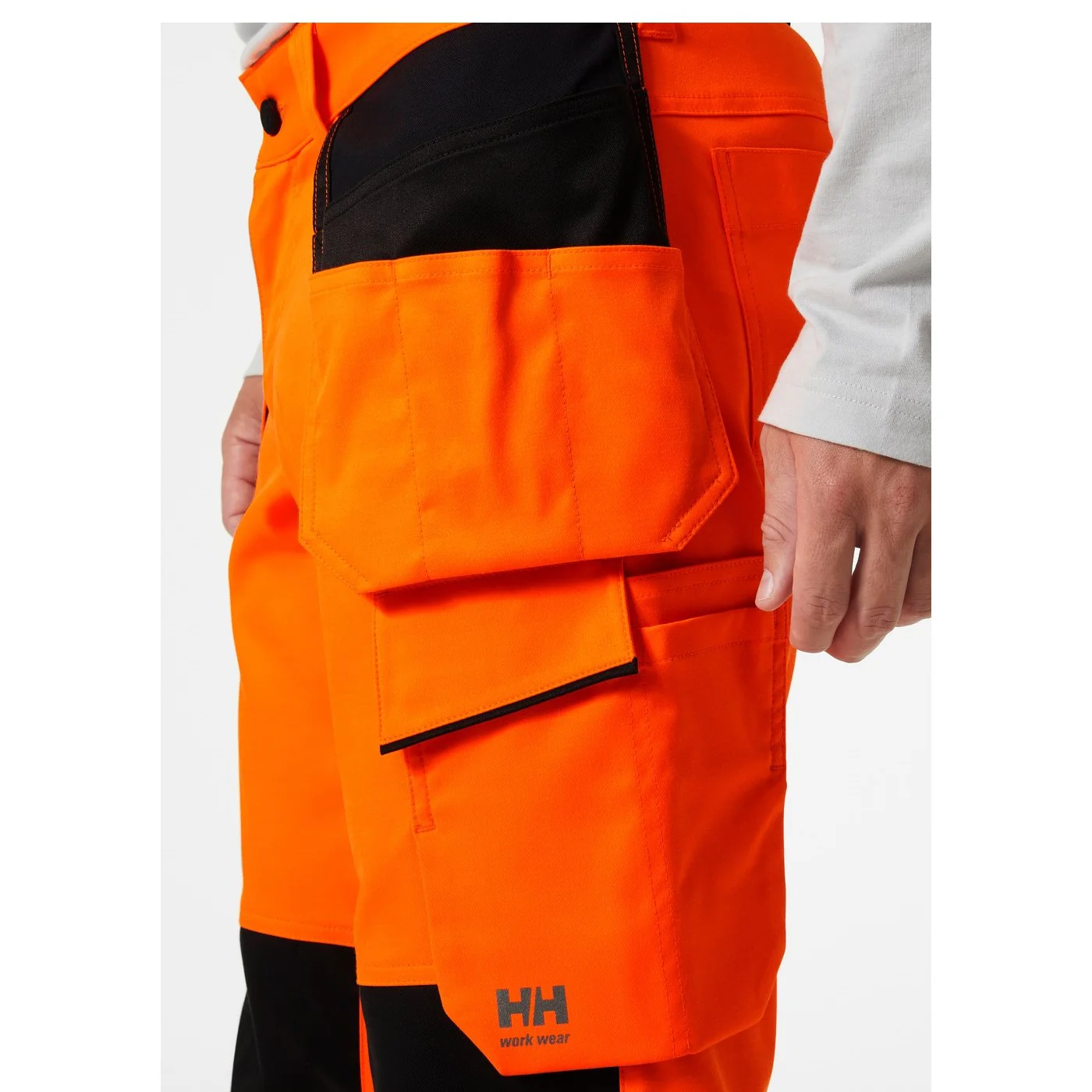 Helly Hansen Workwear UC-ME Construction Trouser CL2  Hi Vis Orange/Ebony - Image 3