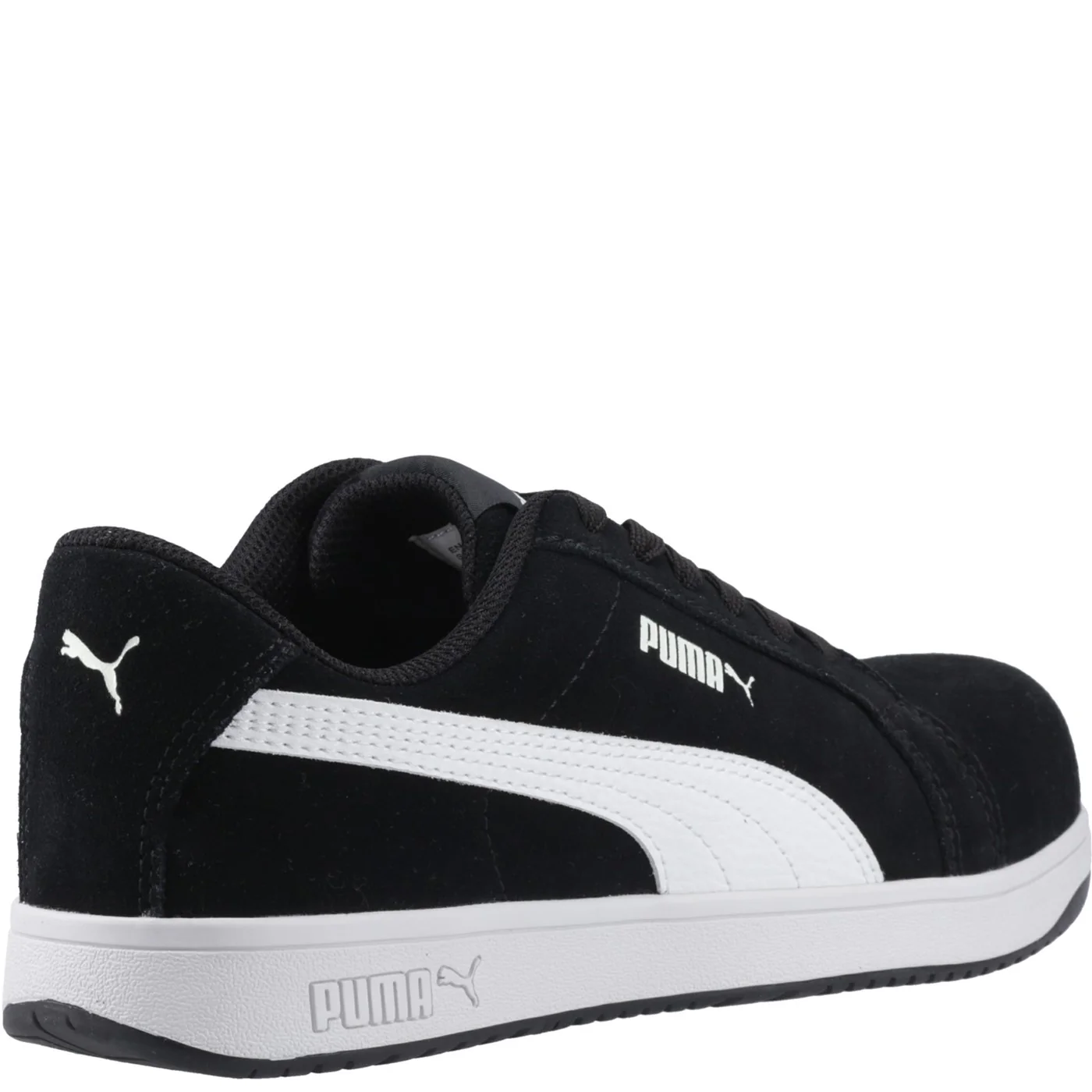 Puma Safety Iconic Low Suede Safety Shoe S1PL Black/White - Image 2