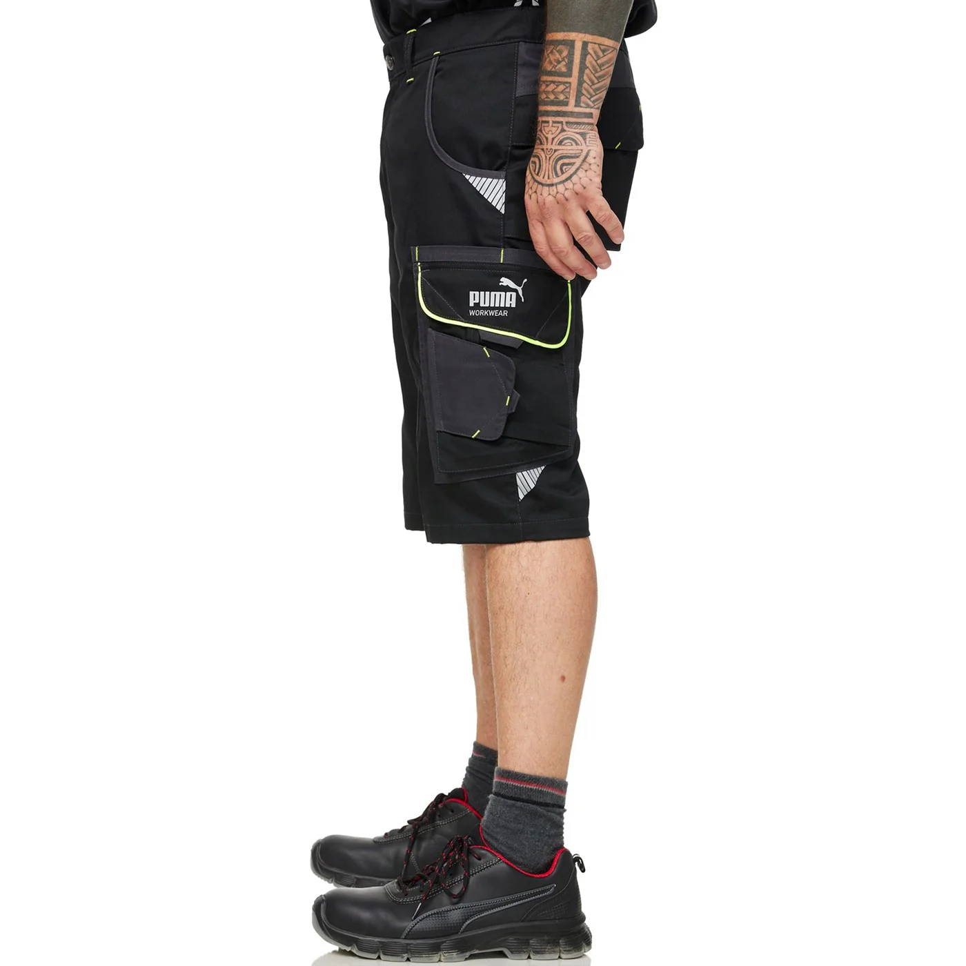 Puma Workwear Precision X Work Shorts  Black/Neon - Image 4