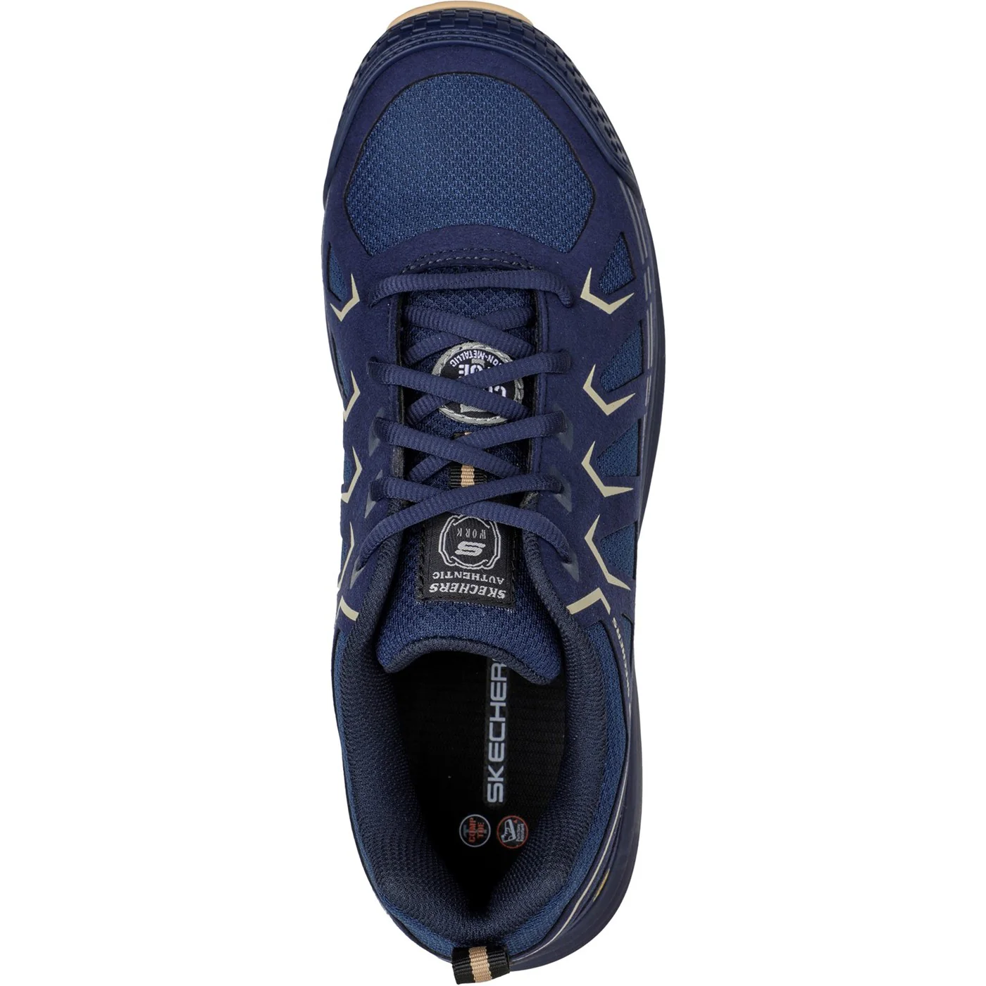 Skechers Workwear Malad II Safety Trainers S1 Navy/Tan - Image 4