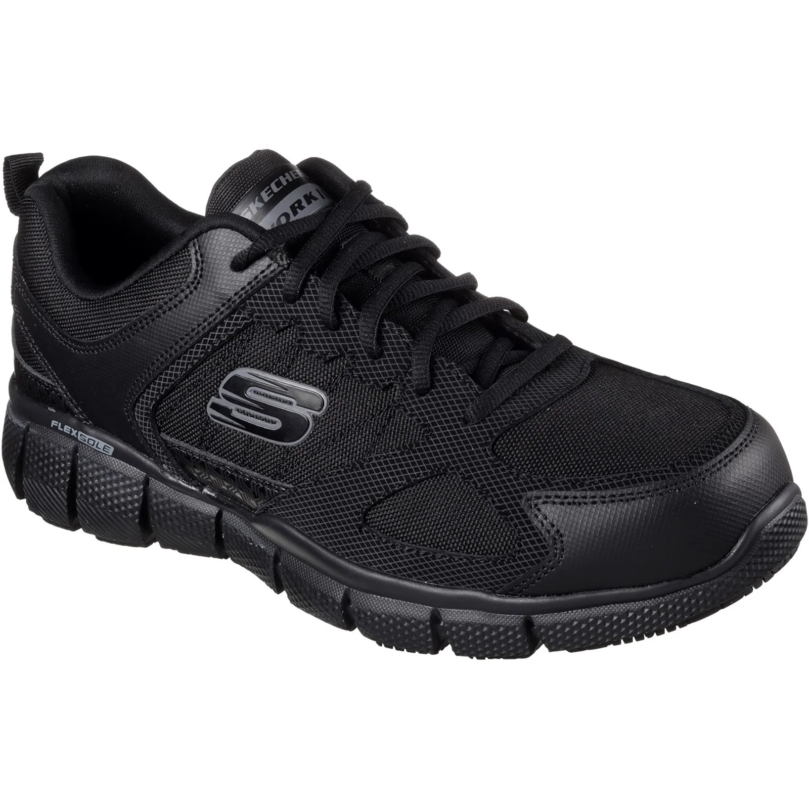 Skechers Workwear Telphin Sanphet Slip Resistant Shoe OB Black
