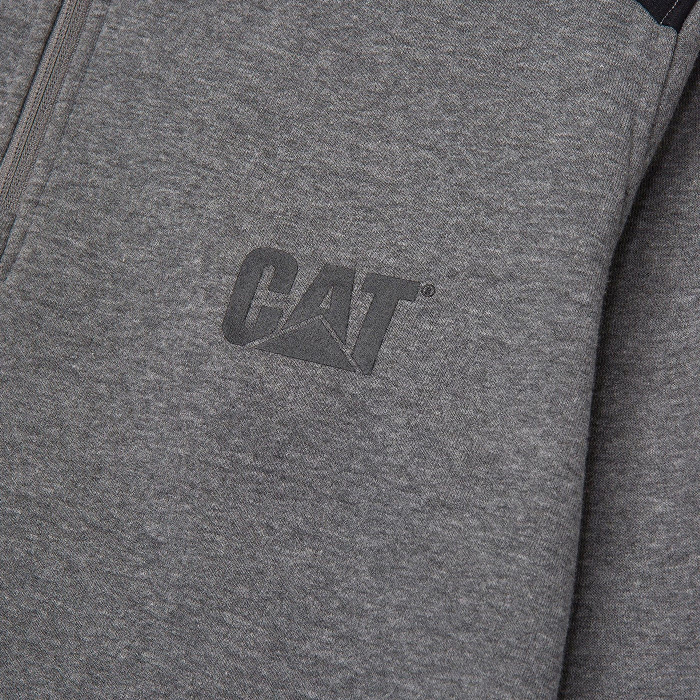 Caterpillar Essential 1/4 Zip Sweatshirt  Dark Heather Grey - Image 3