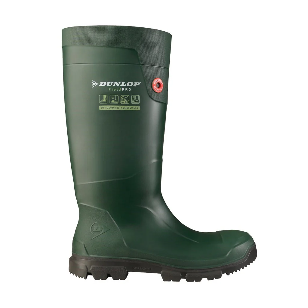 Dunlop FieldPro Full Safety Wellington S5 Green - Image 4