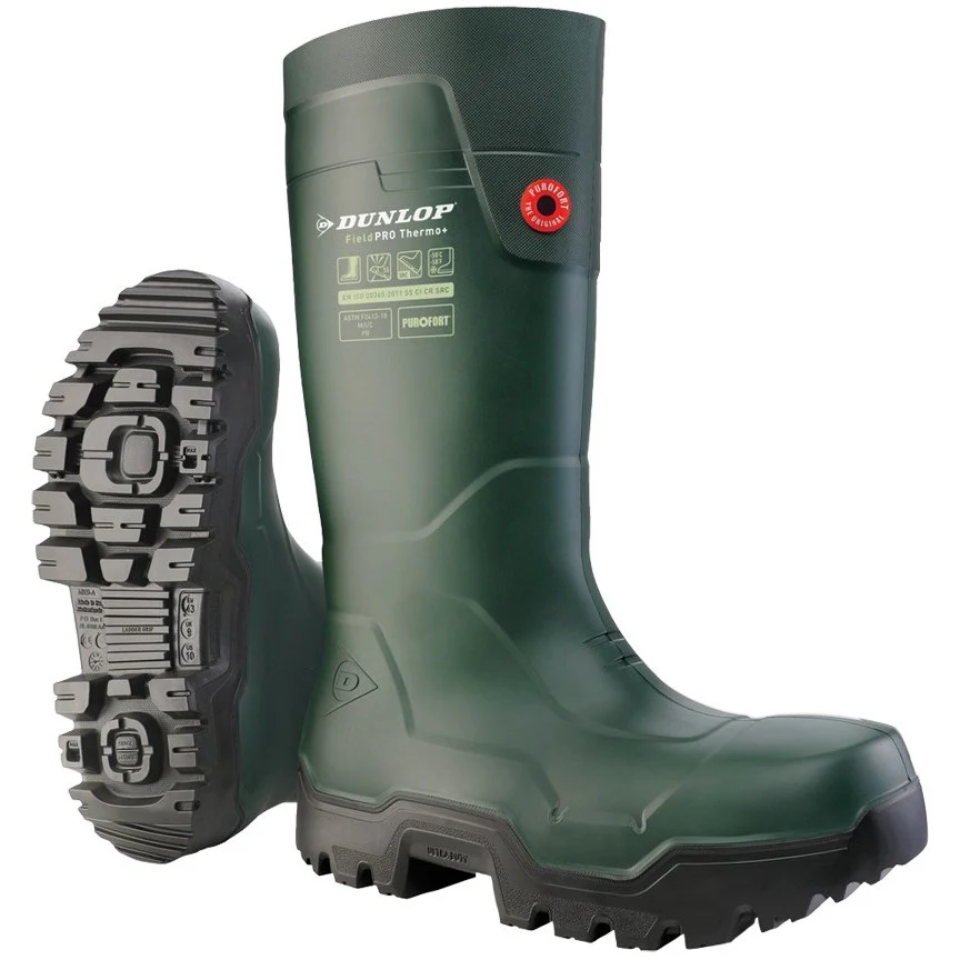 Dunlop FIELDPRO THERMO+ Safety Wellington S5L Green - Image 3