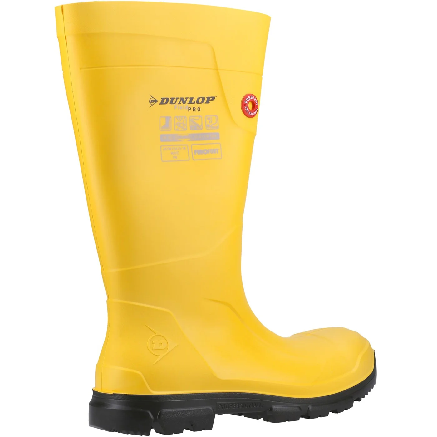 Dunlop Purofort FieldPRO Full Safety Wellington S5 Yellow/Black - Image 2
