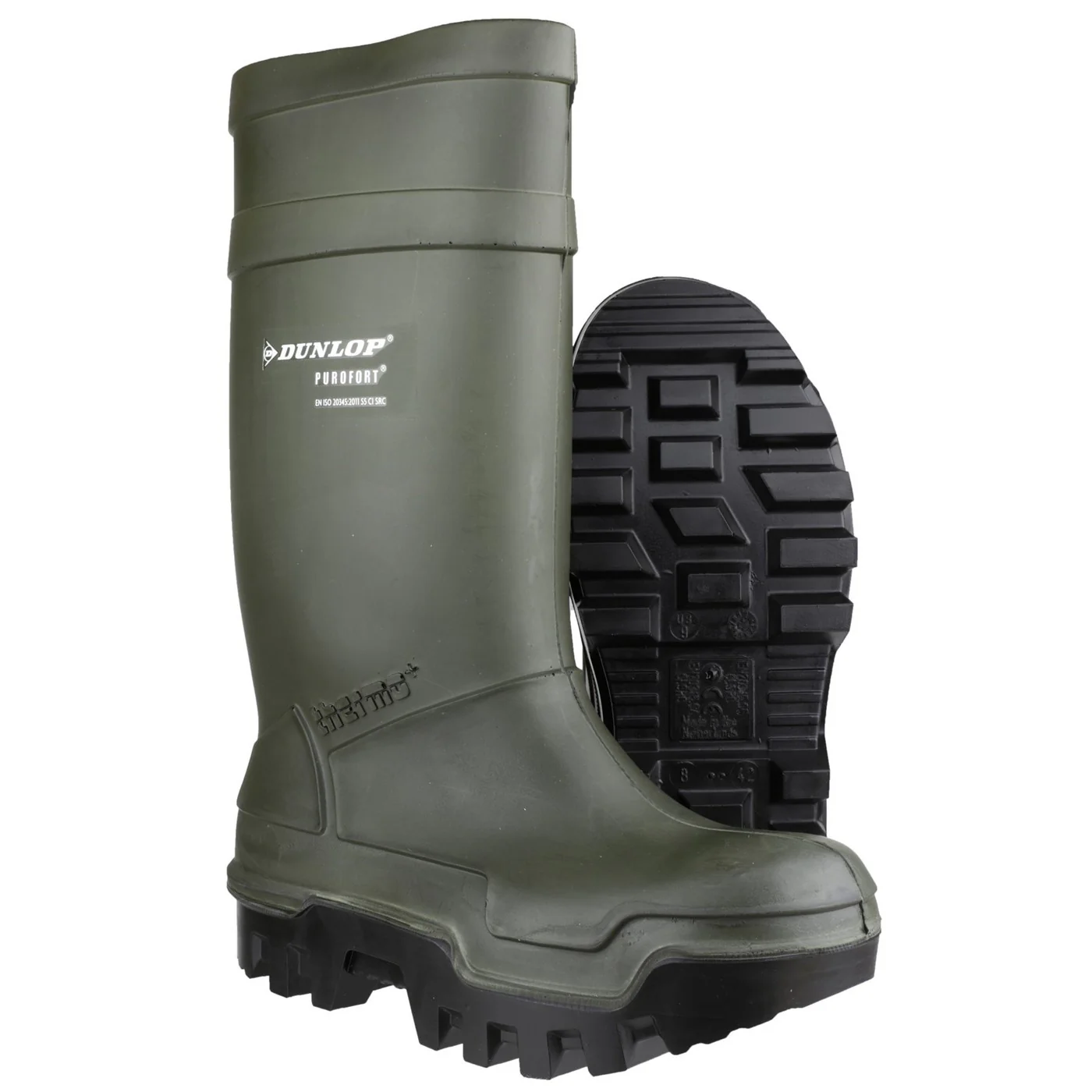 Dunlop Purofort Thermo+ Full Safety Wellington S5 Green - Image 3