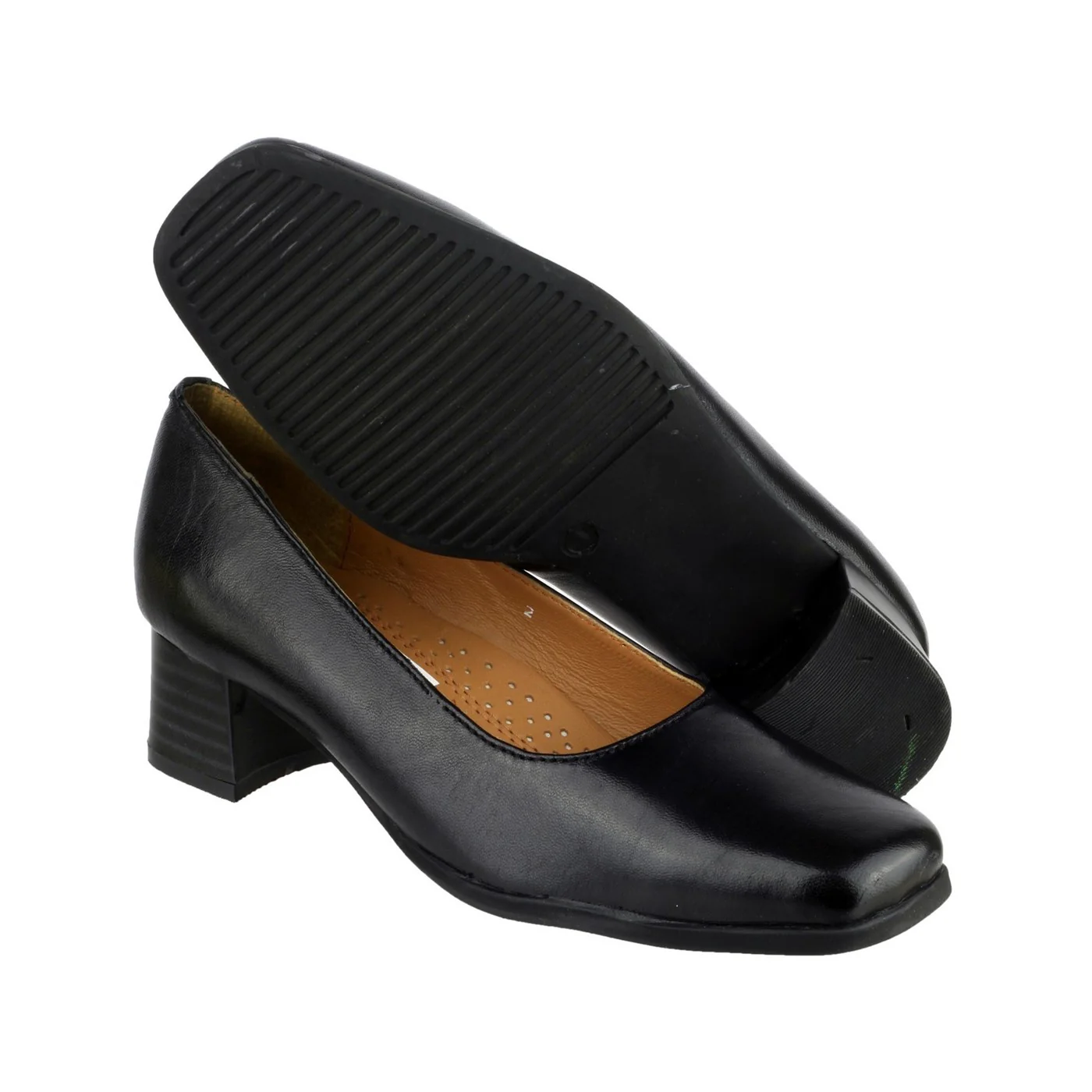 Amblers Walford Ladies Wide Fit Court  Black - Image 3