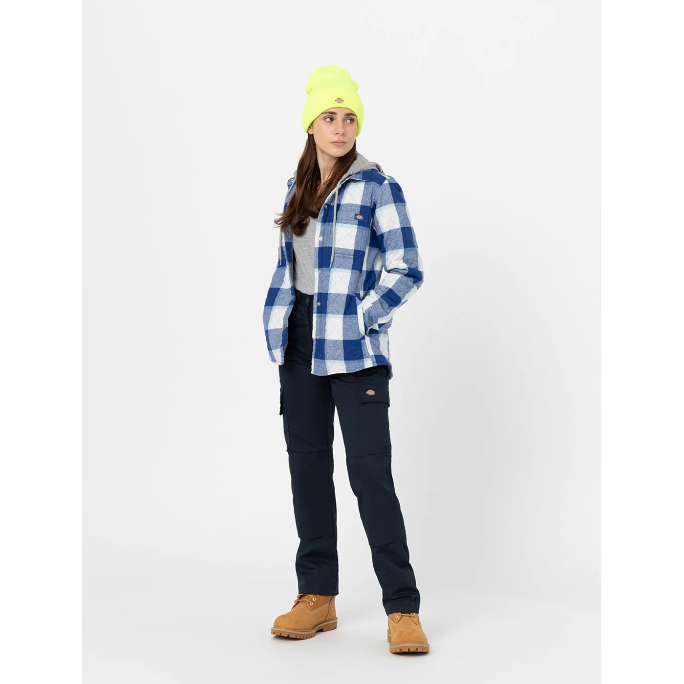 Dickies Flannel Shirt Jacket  Surf Blue - Image 3