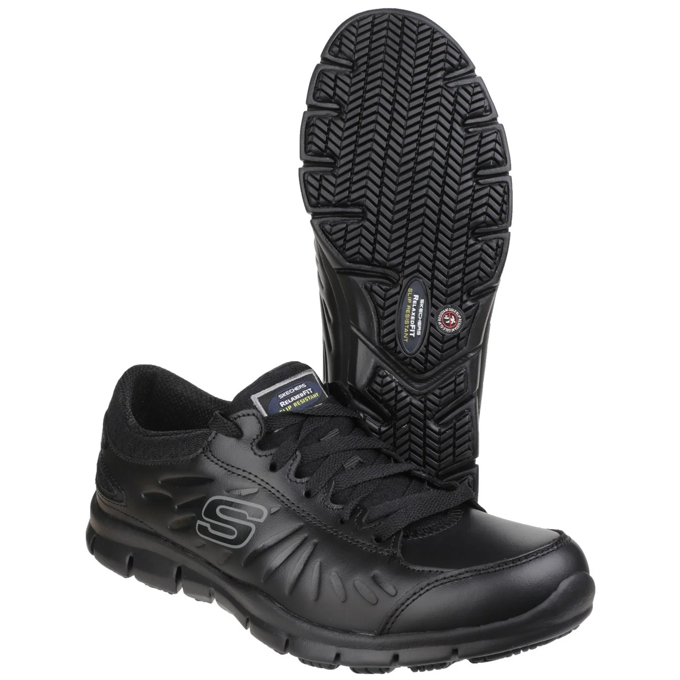 Skechers Workwear Eldred Occupational Shoe OB Black - Image 3
